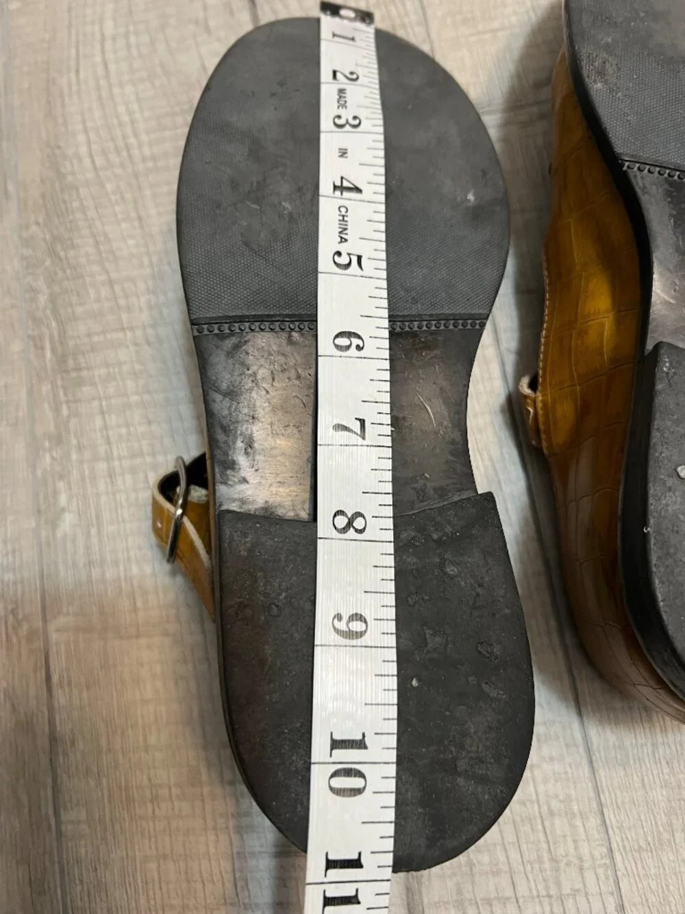 Maguire Shoes Gala Dijon Yellow Croc Leather Mary Jane Flats Size 39 Academia